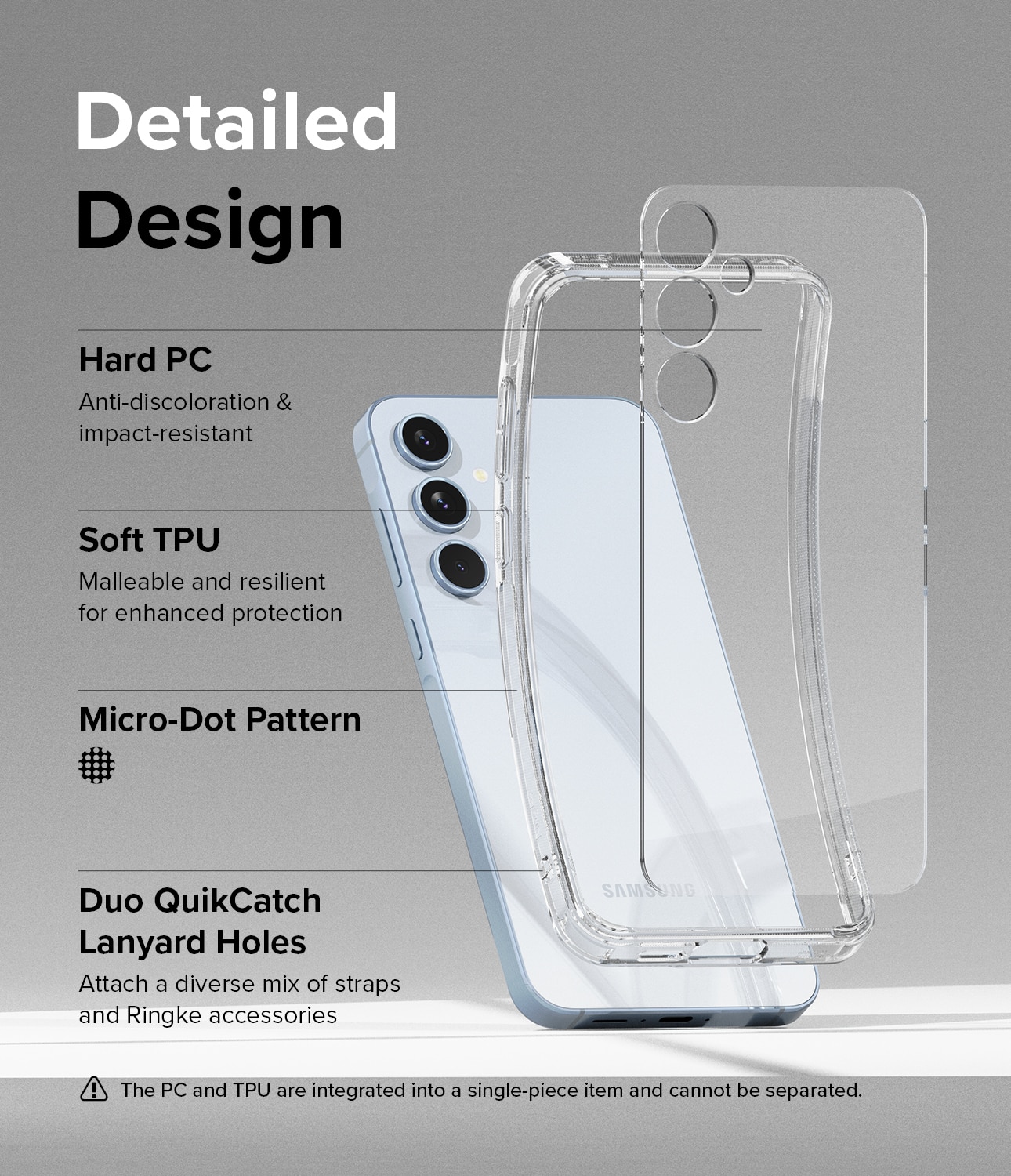 Funda Fusion Samsung Galaxy A55 Transparente