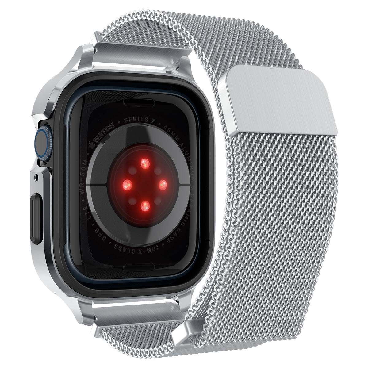 Funda Metal Fit Pro Apple Watch 45mm Series 8 Silver