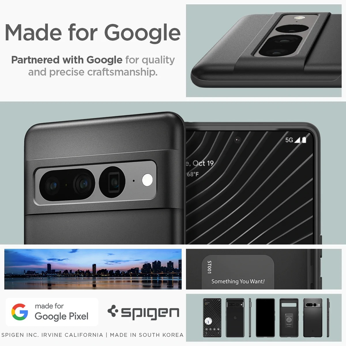 Funda Thin Fit Google Pixel 7 Pro Black