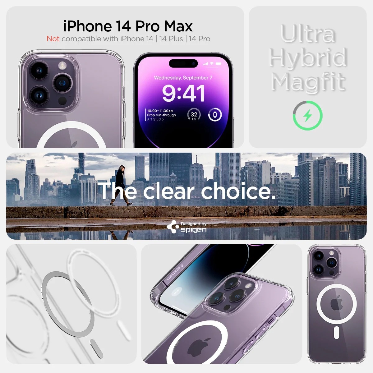 Funda Ultra Hybrid Mag iPhone 14 Pro Max White