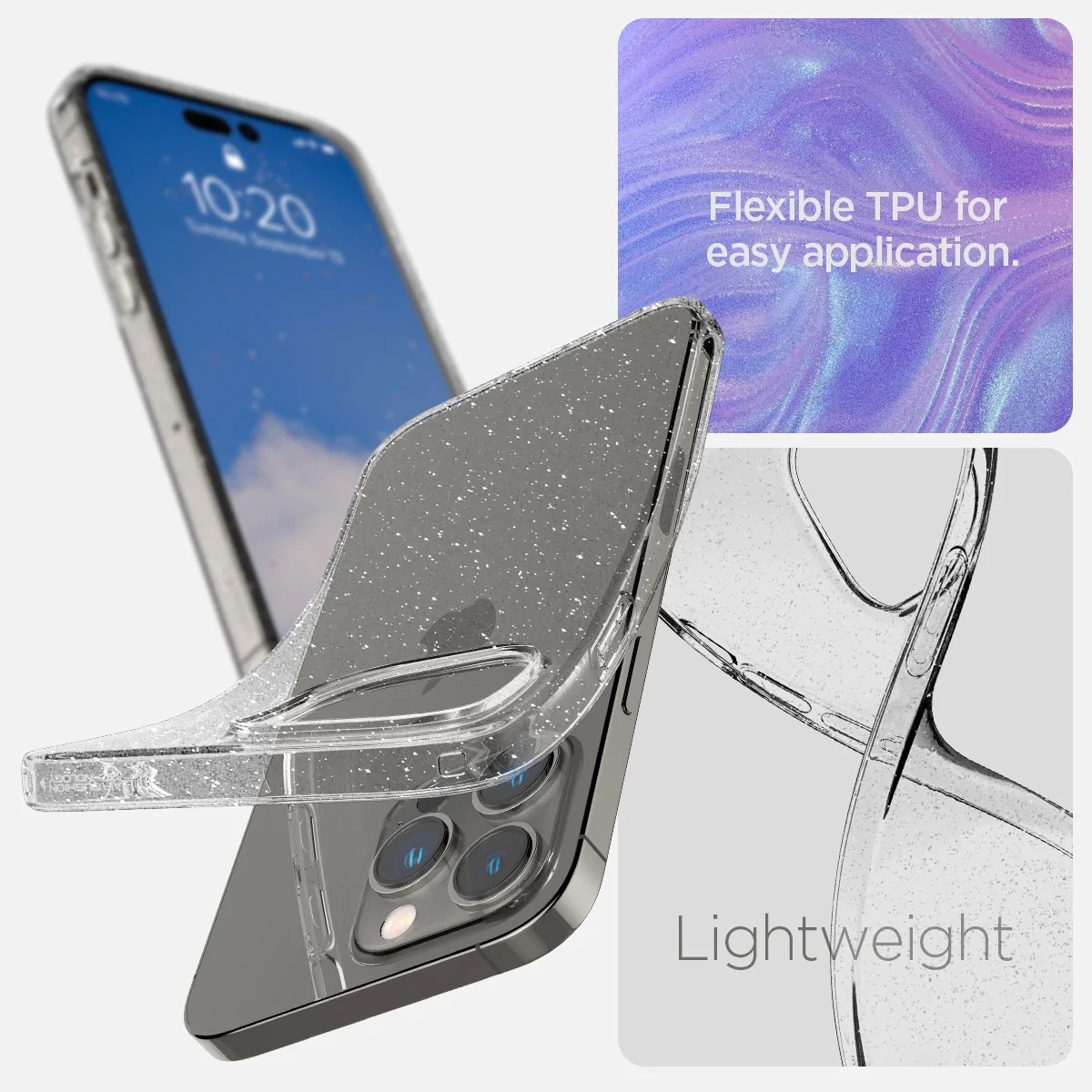 Funda Liquid Crystal Glitter iPhone 14 Pro Max Crystal