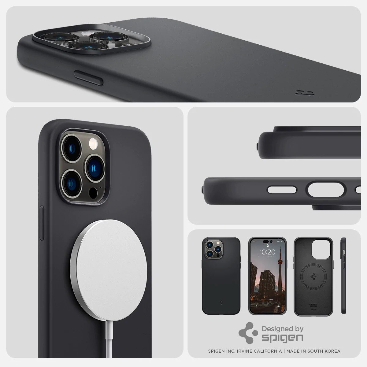 Funda Silicone Fit Mag iPhone 14 Pro Black
