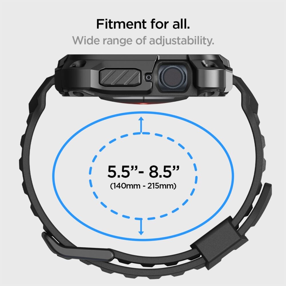 Funda Tough Armor Pro Metal Apple Watch 45mm Series 8 Black