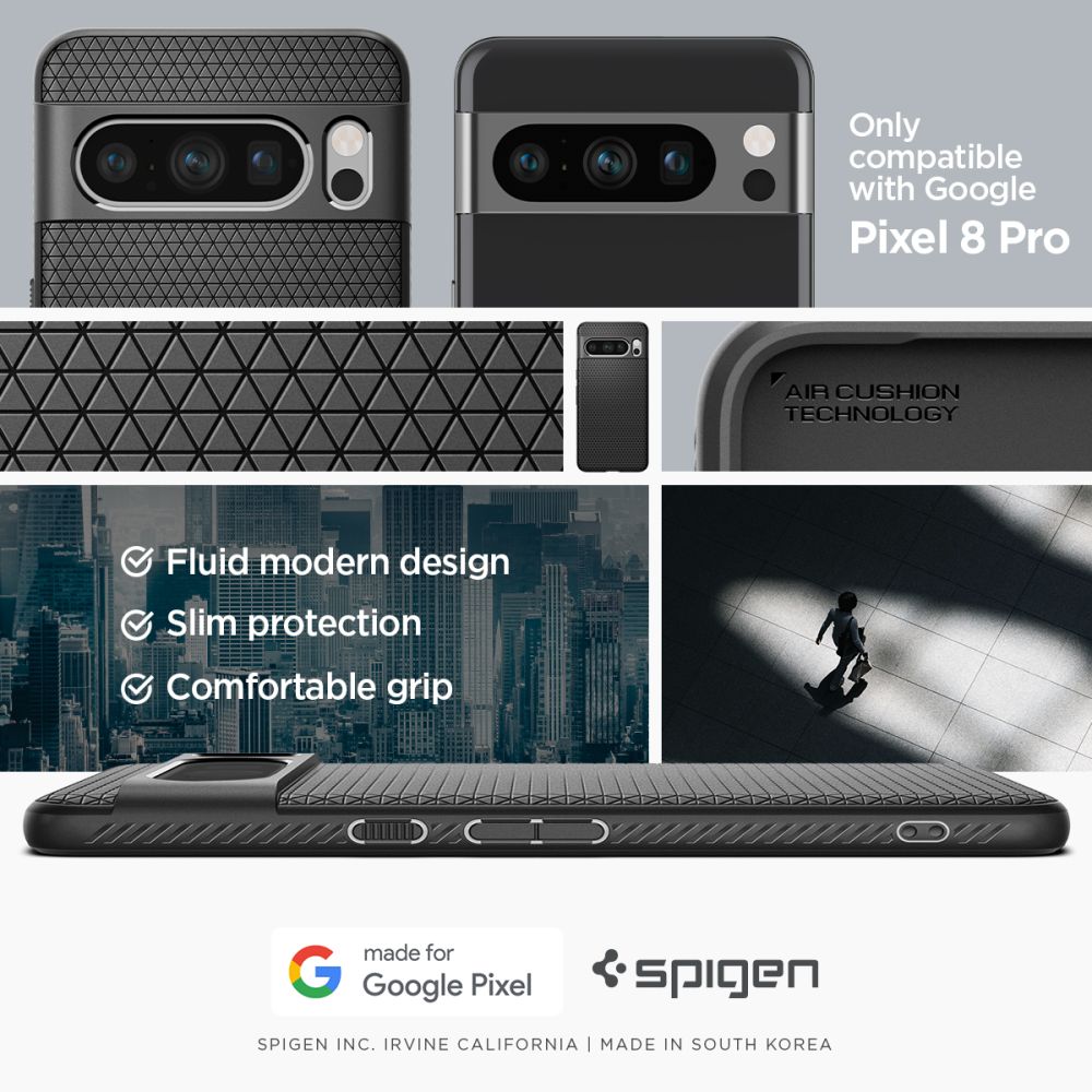 Funda Liquid Air Google Pixel 8 Pro Matte Black