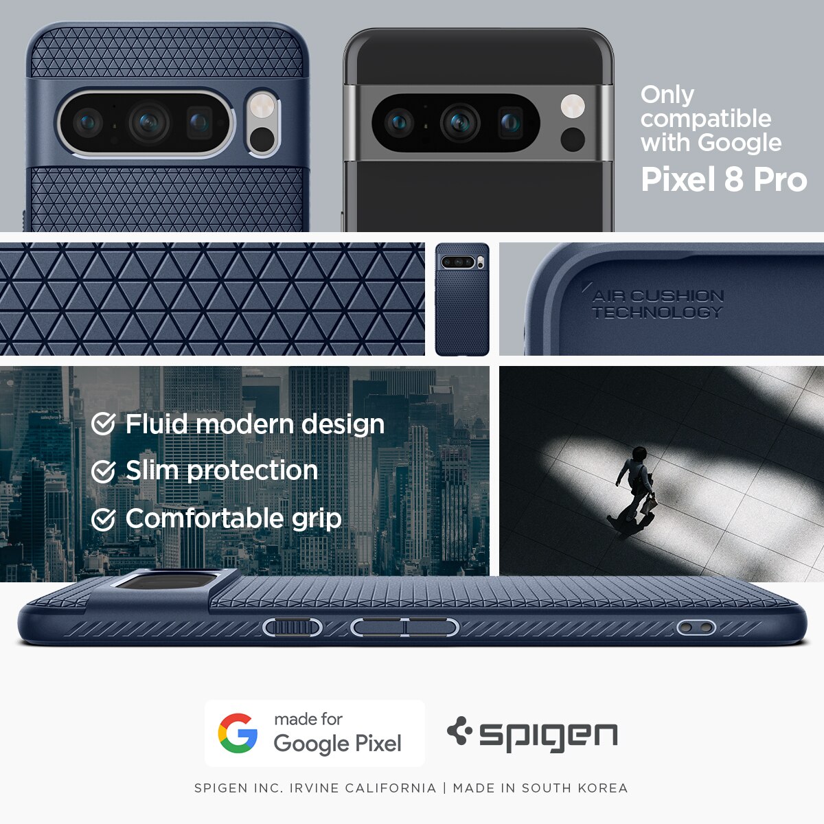 Funda Liquid Air Google Pixel 8 Pro Navy Blue