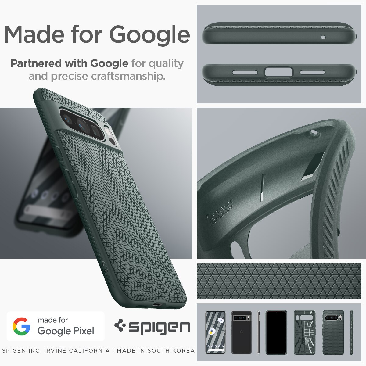 Funda Liquid Air Google Pixel 8 Pro Abyss Green