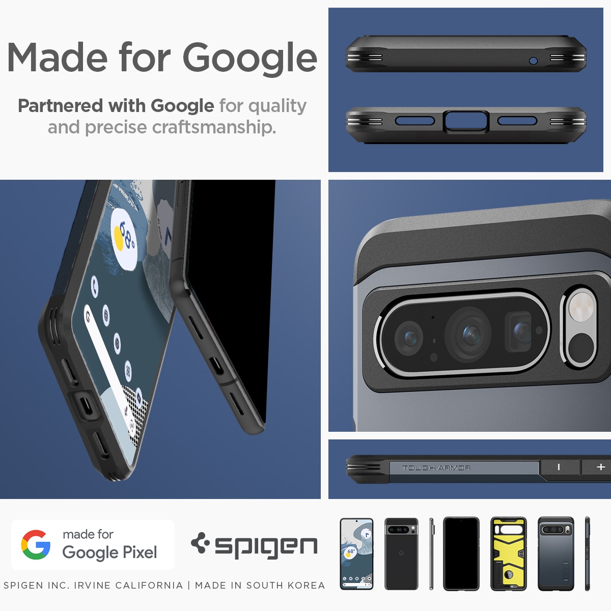 Funda Tough Armor Google Pixel 8 Pro Metal Slate