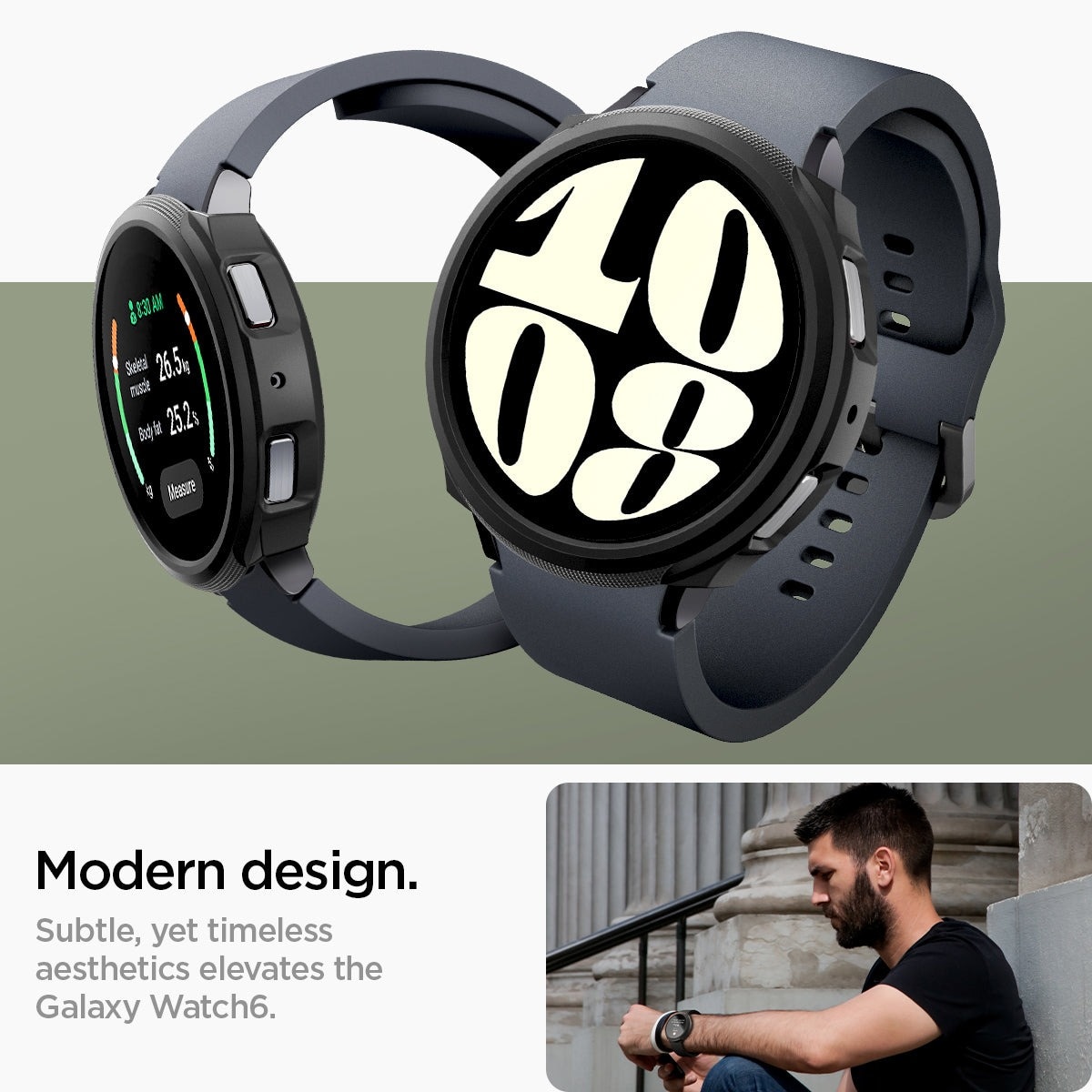 Funda Liquid Air Samsung Galaxy Watch 6 44mm negro