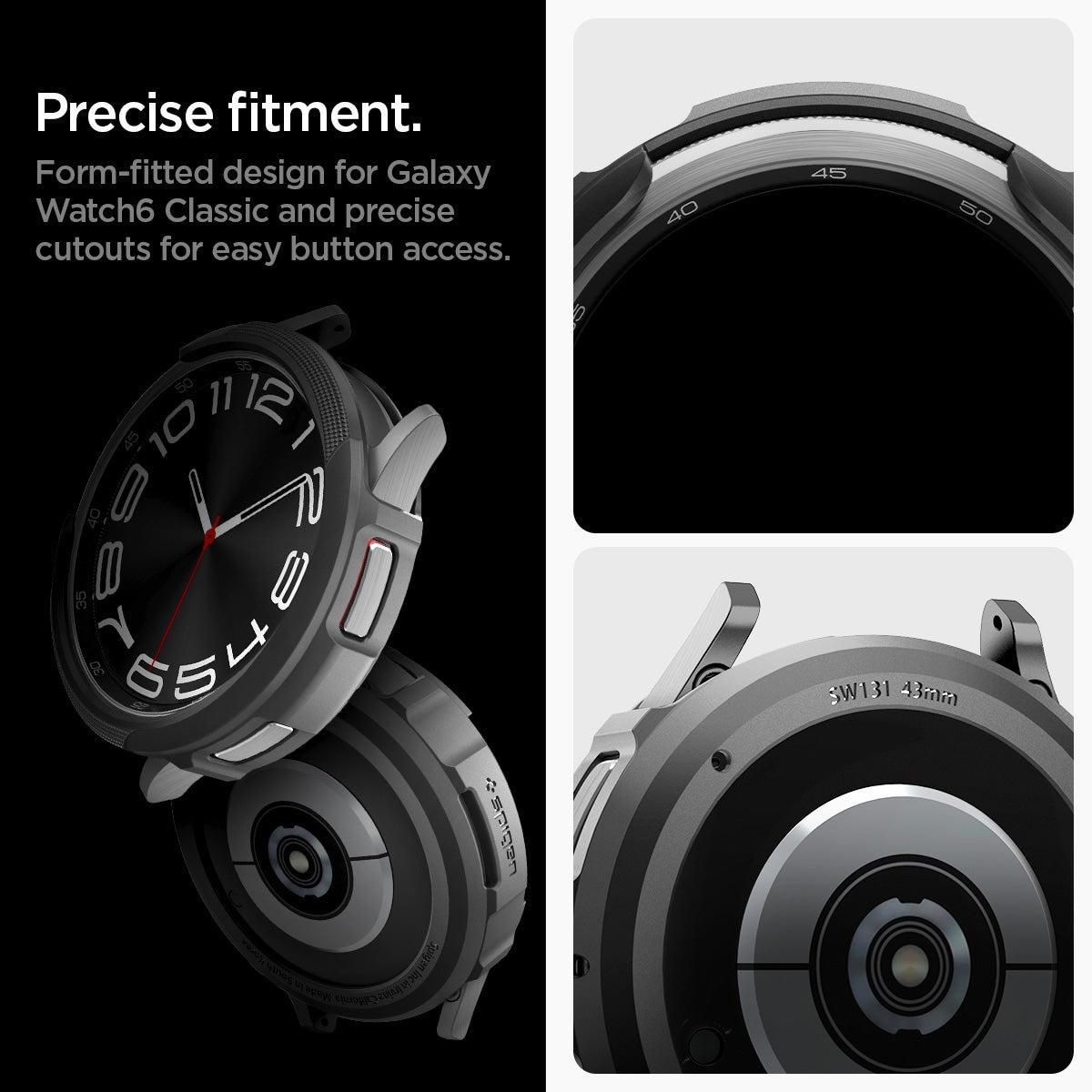 Funda Liquid Air Samsung Galaxy Watch 6 Classic 43mm negro