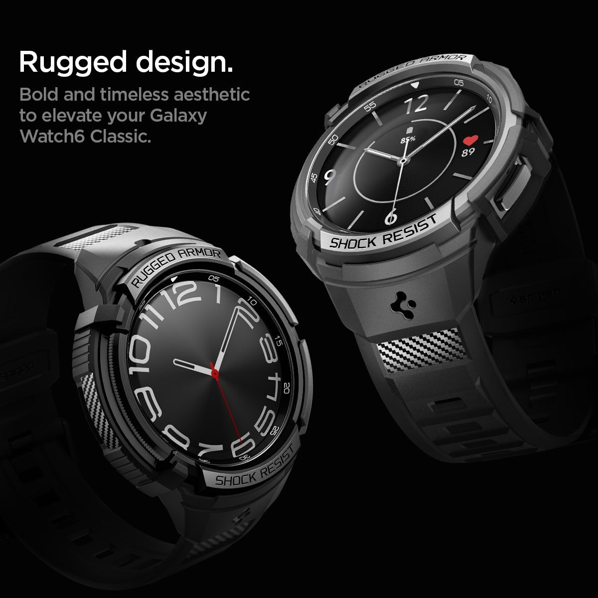 Funda Rugged Armor Pro Samsung Galaxy Watch 6 Classic 47mm negro