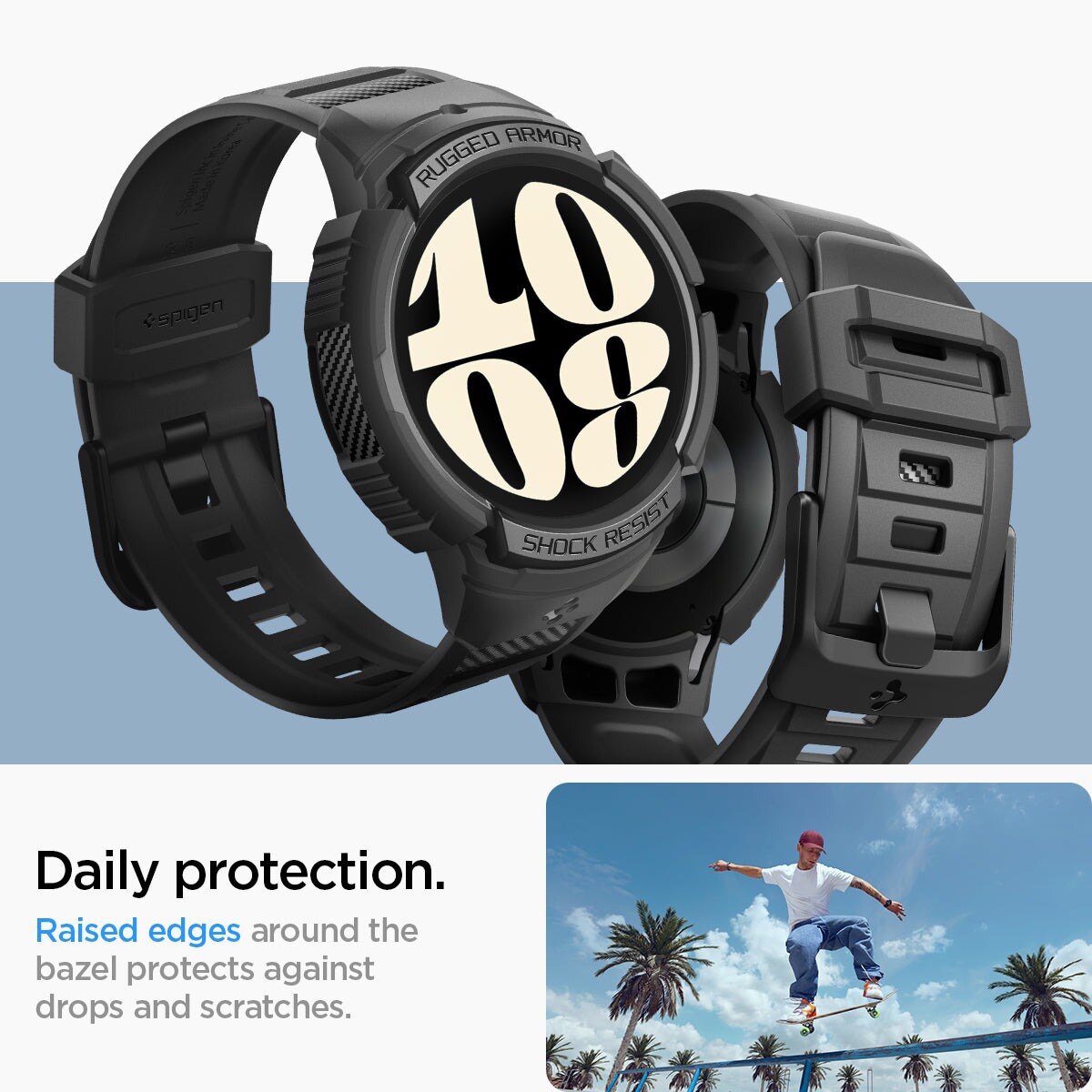 Funda Rugged Armor Pro Samsung Galaxy Watch 6 44mm negro