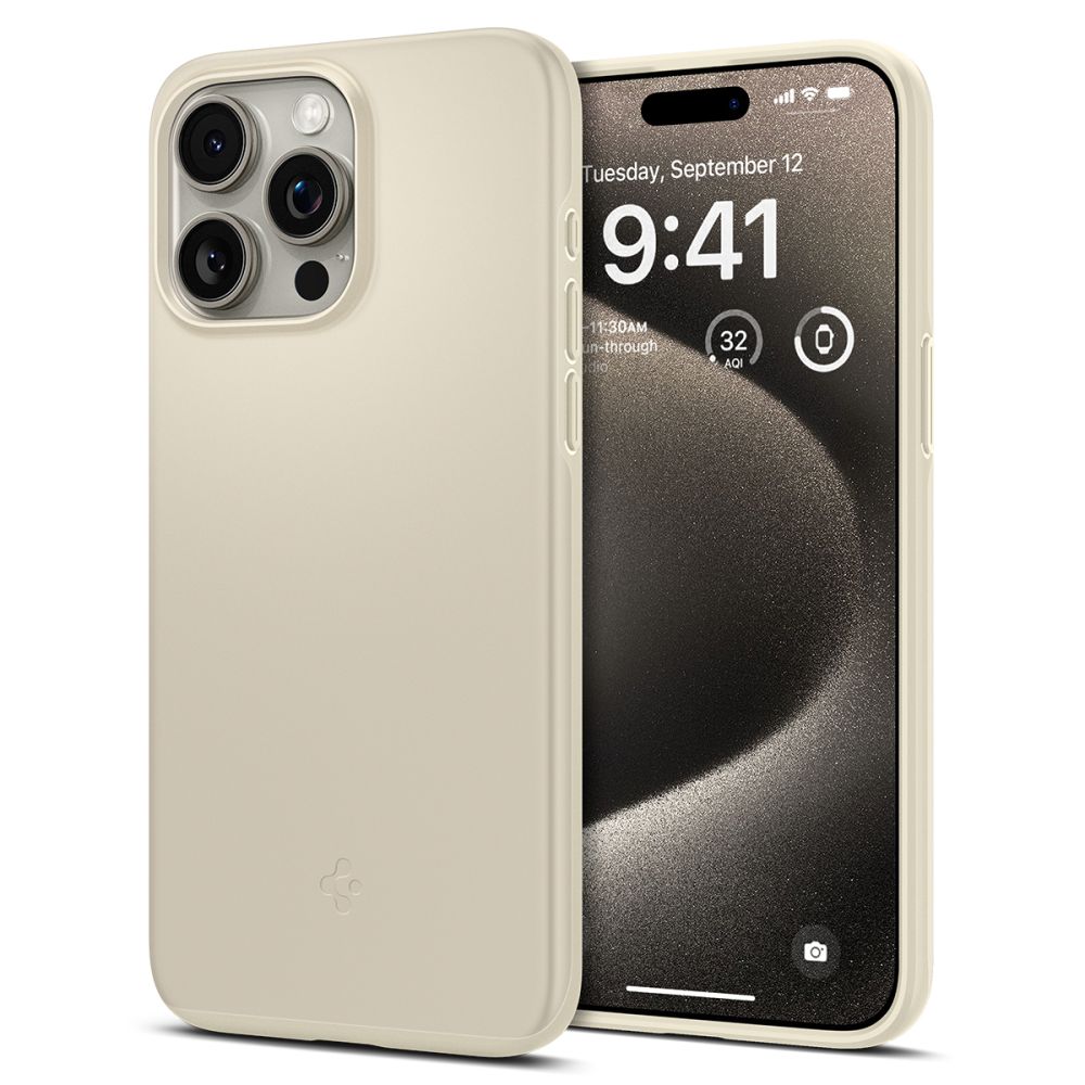 Spigen Funda Thin Fit iPhone 15 Pro Max Mute Beige - Comprar online