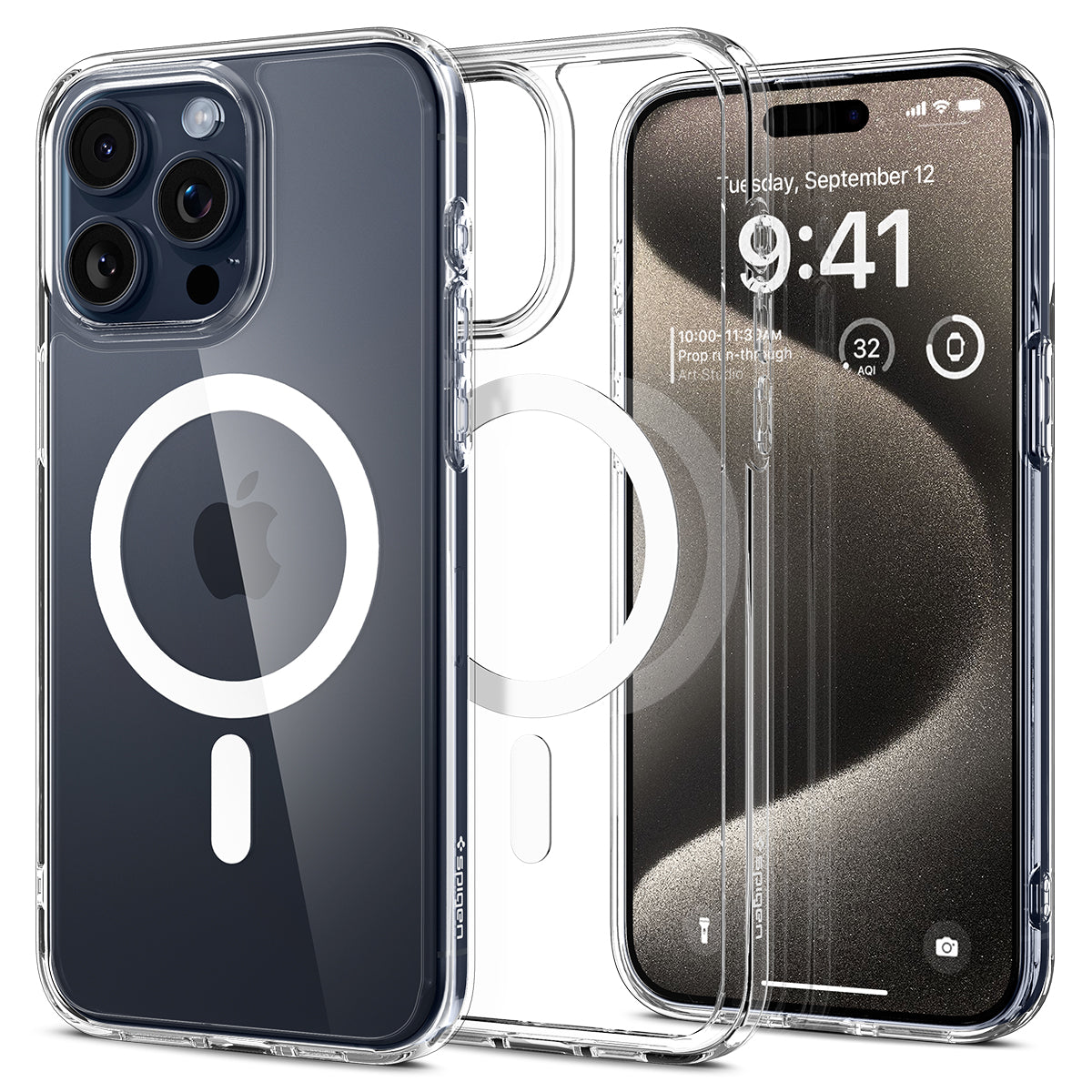 Funda Ultra Hybrid MagSafe iPhone 15 Pro Max White