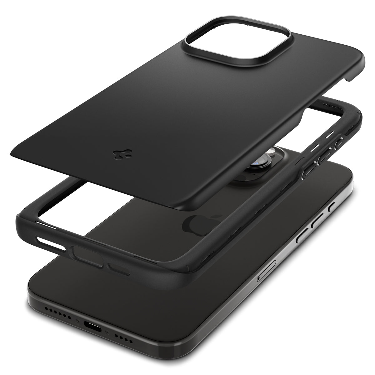 Spigen Funda Thin Fit iPhone 15 Pro Black - Comprar online