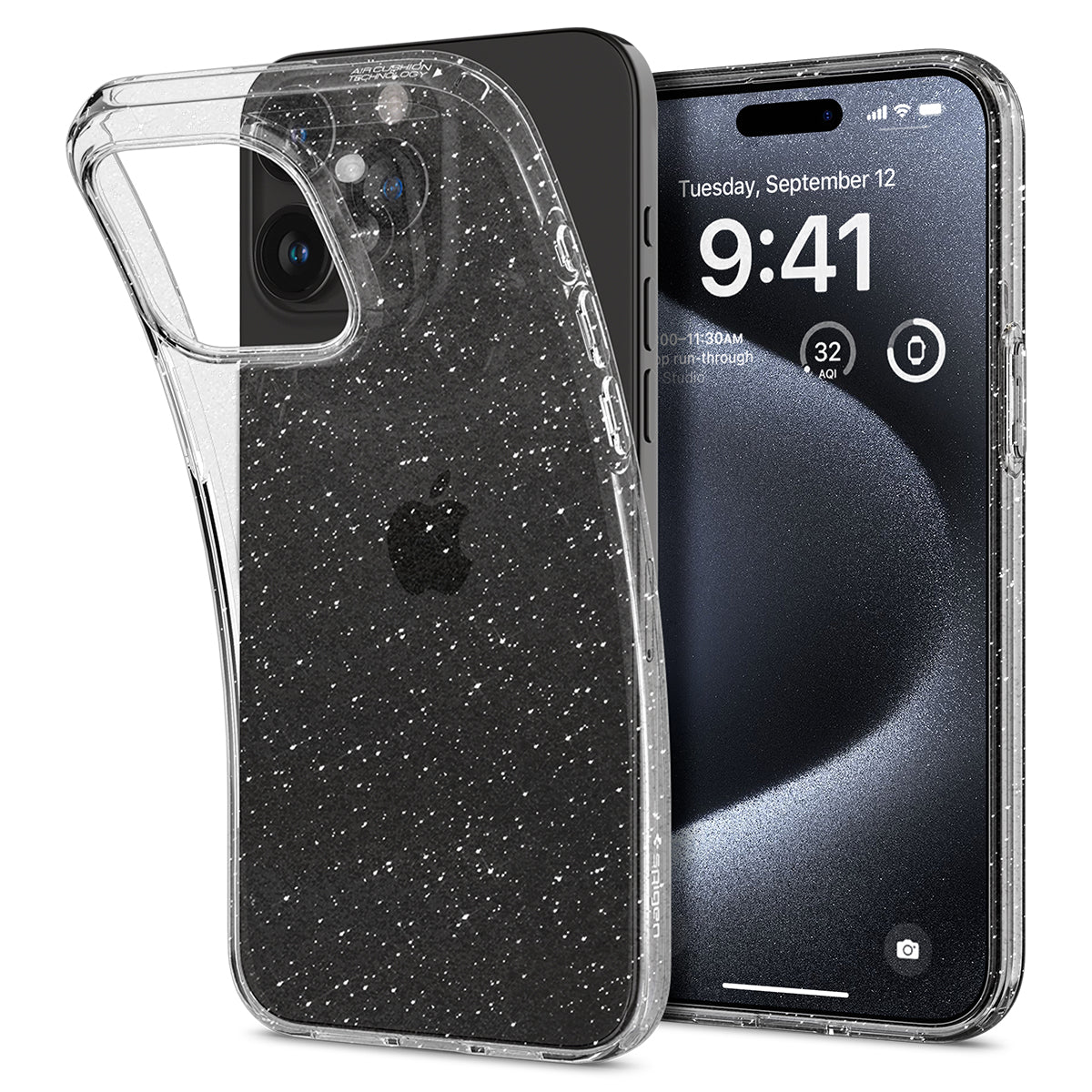 Funda Liquid Crystal Glitter iPhone 15 Pro Crystal
