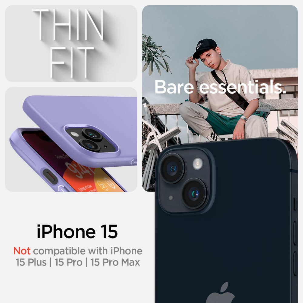 Funda Thin Fit iPhone 15 Iris Purple