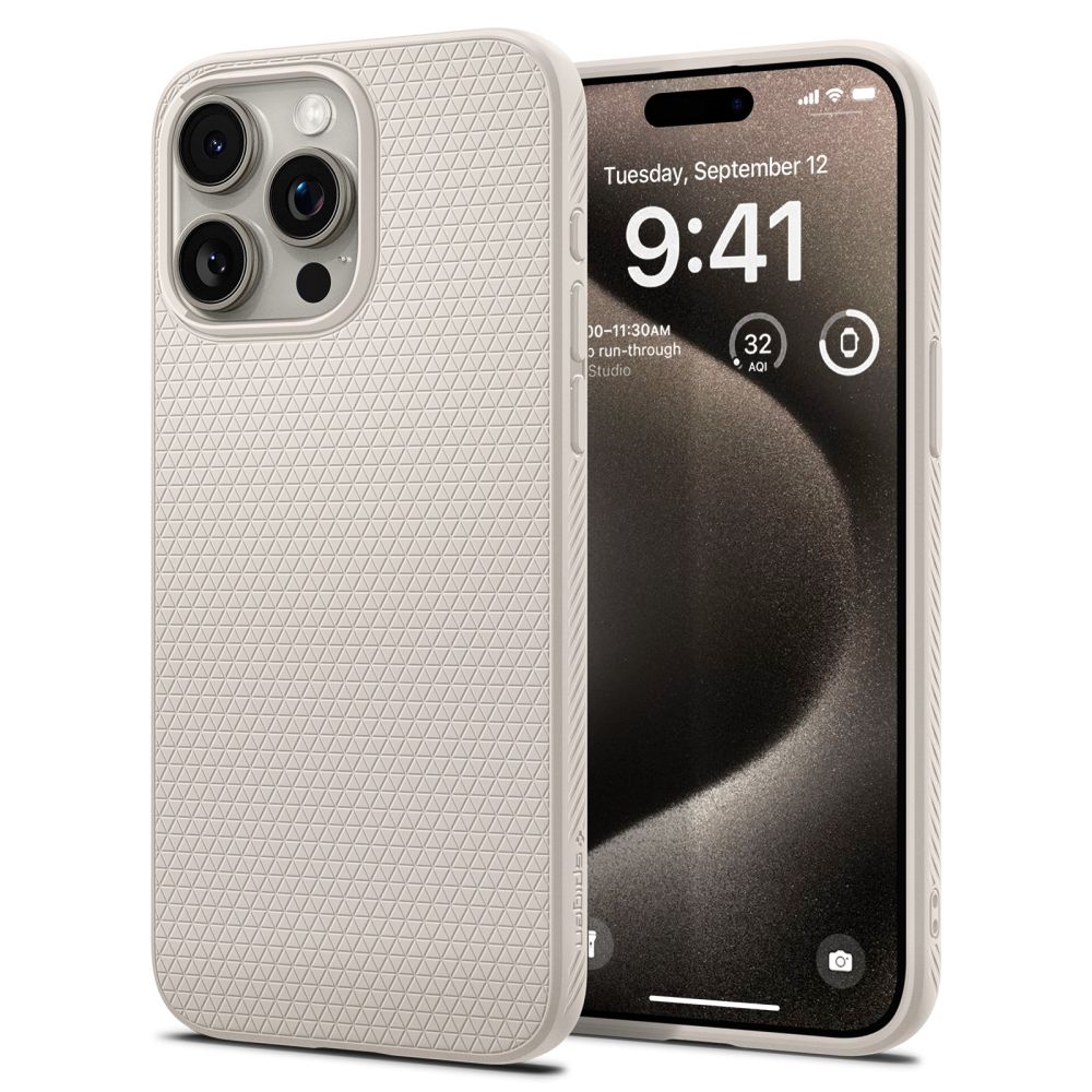 Funda Liquid Air iPhone 15 Pro Max Natural Titanium