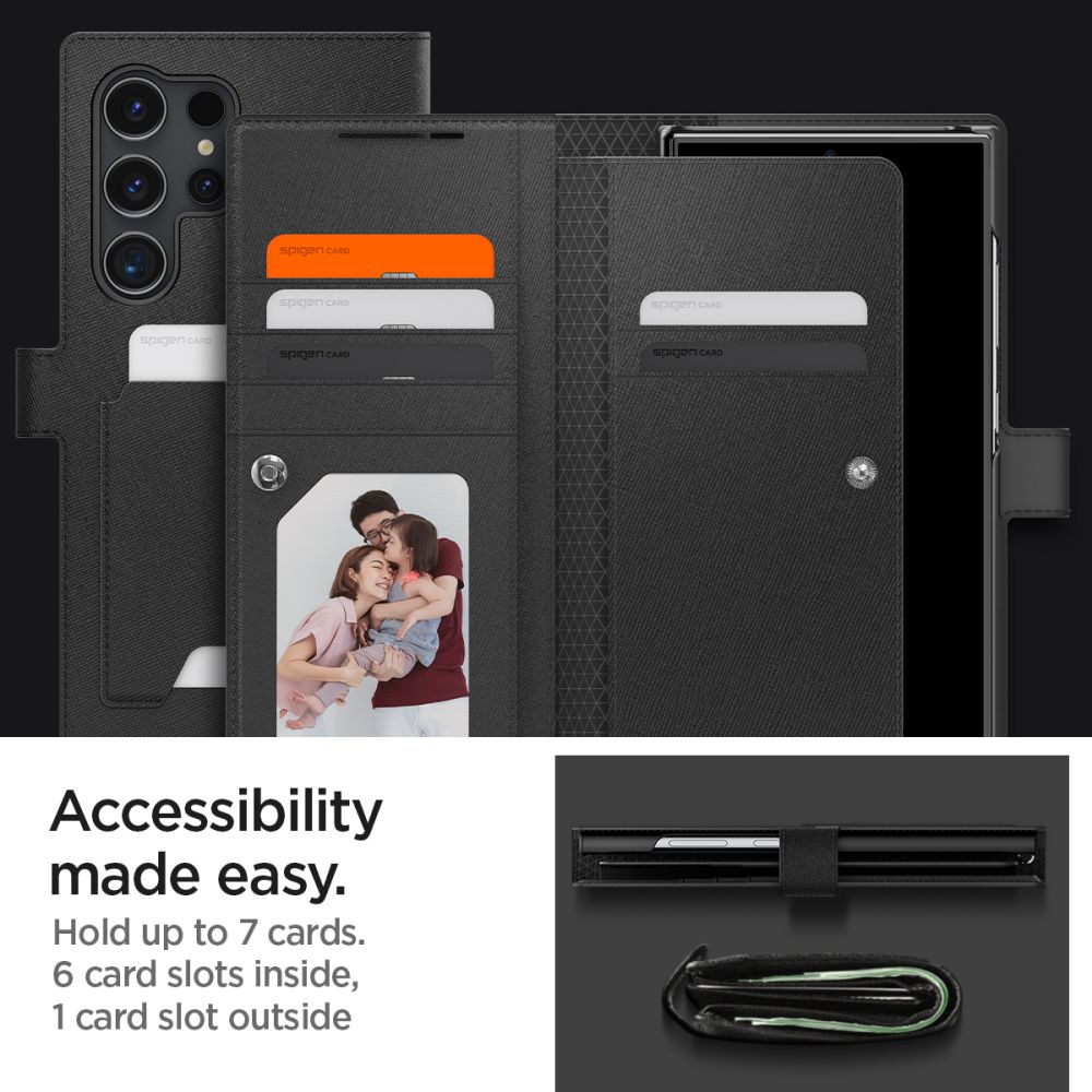 Spigen Funda Wallet S Plus Samsung Galaxy S24 Ultra Black - Comprar online