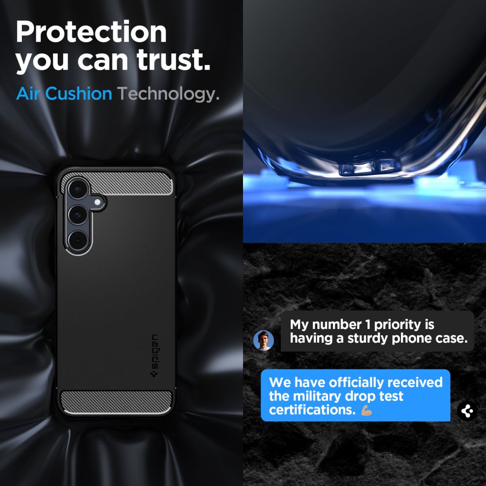Case Rugged Armor Samsung Galaxy A55 Black