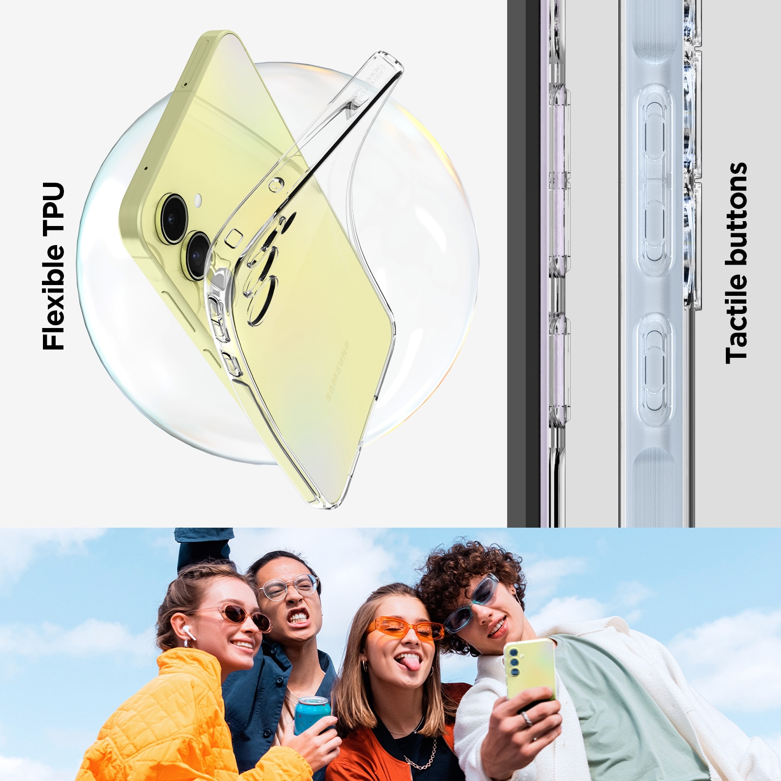 Funda Liquid Crystal Samsung Galaxy A55  Crystal Clear
