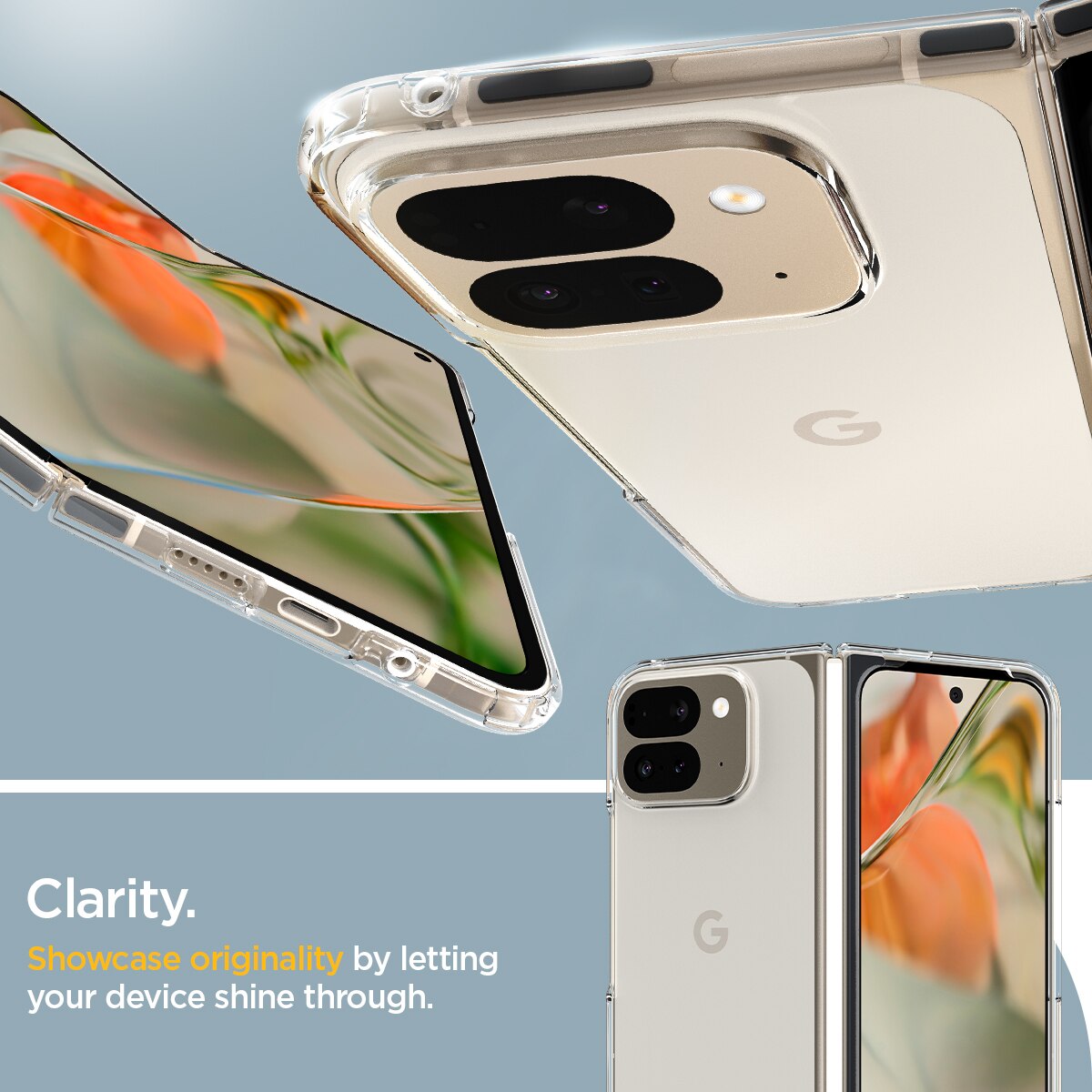 Funda Ultra Hybrid Google Pixel 9 Pro Fold Crystal Clear