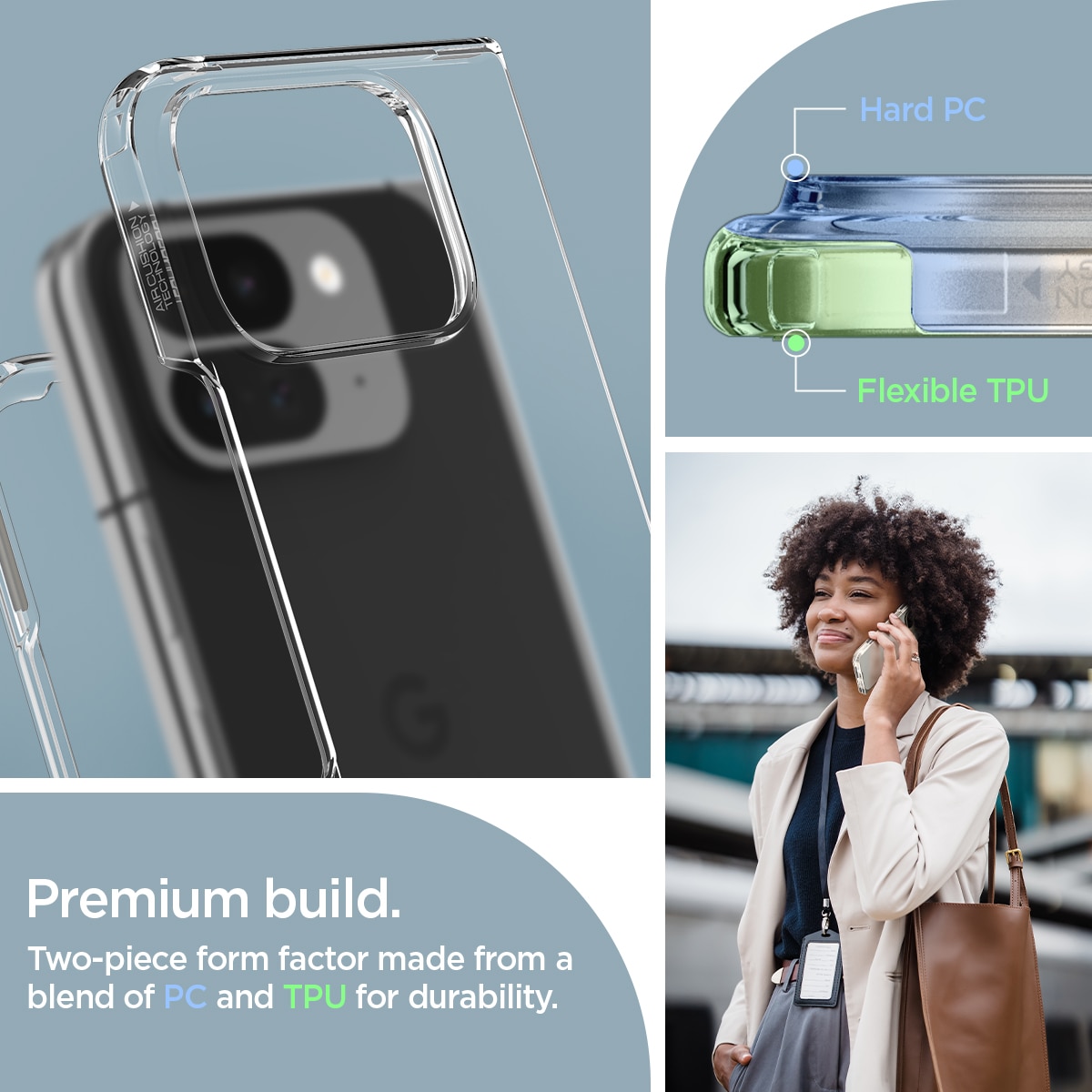 Funda Ultra Hybrid Google Pixel 9 Pro Fold Crystal Clear