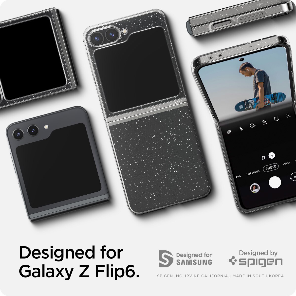 Funda AirSkin Samsung Galaxy Z Flip 6 Crystal Quartz Glitter