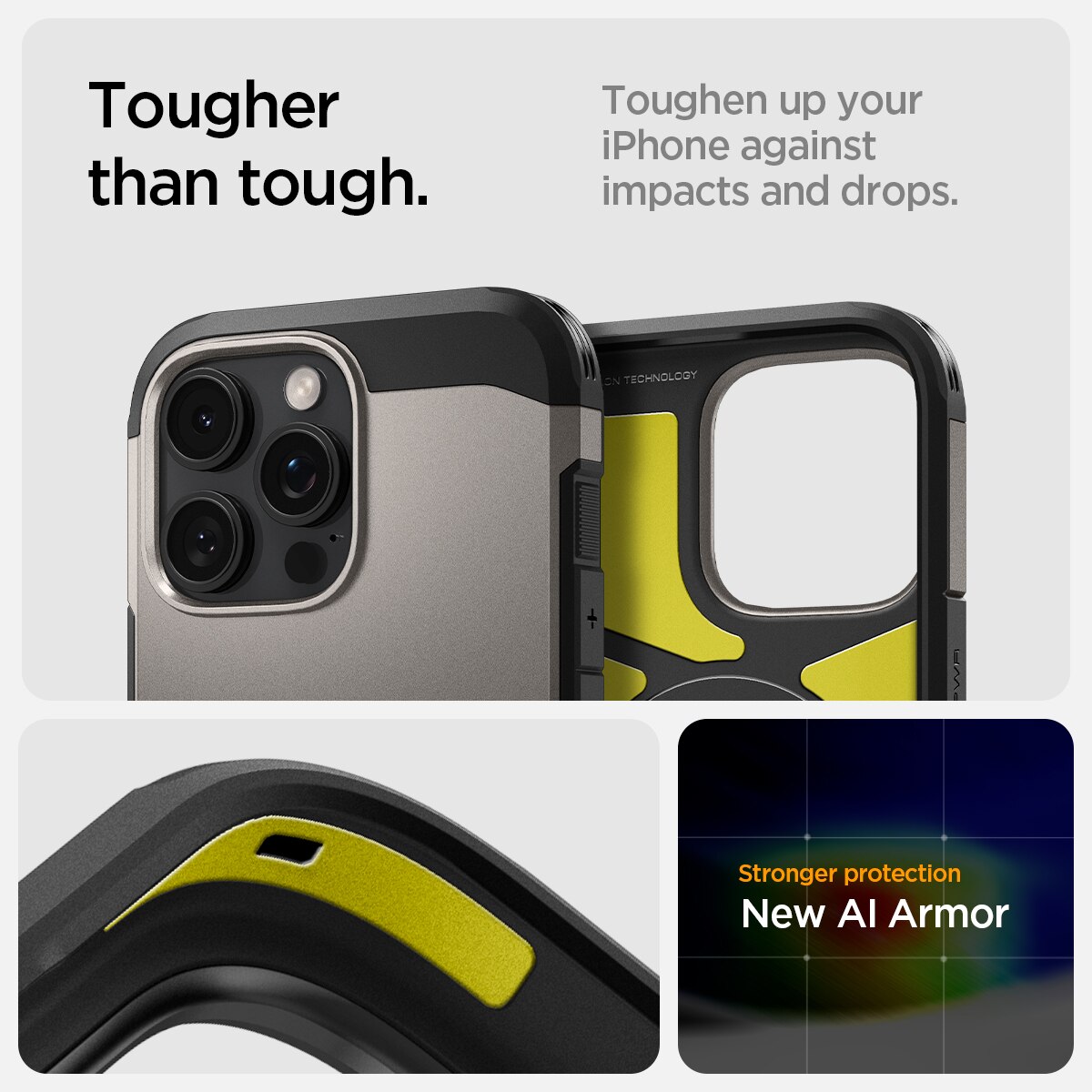 Funda Tough Armor MagSafe iPhone 16 Pro Max Gunmetal