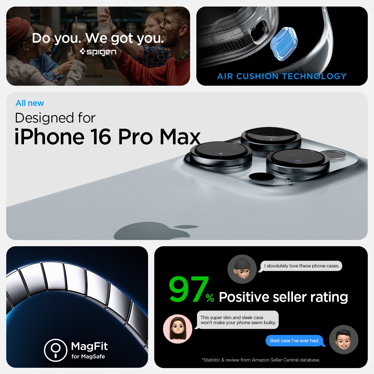Funda Tough Armor MagSafe iPhone 16 Pro Max Gunmetal