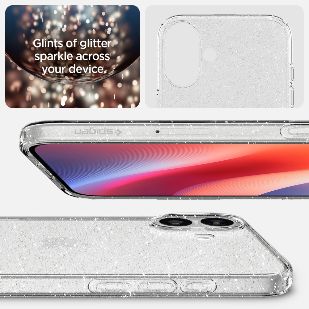Funda Liquid Crystal iPhone 16 Plus Glitter Crystal