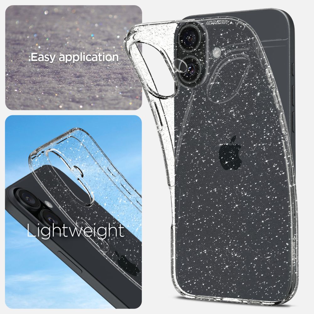 Funda Liquid Crystal iPhone 16 Plus Glitter Crystal