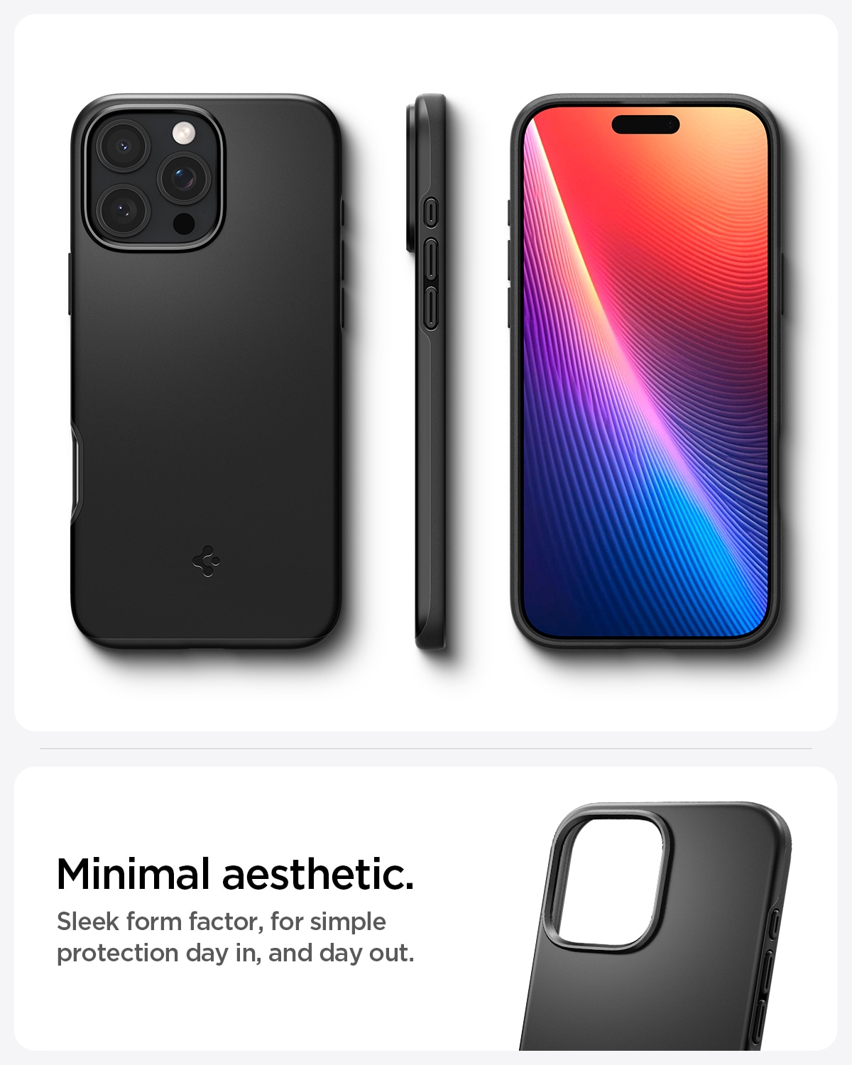 Funda Thin Fit MagSafe iPhone 16 Pro Black