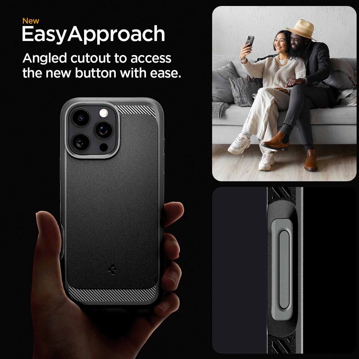 Funda Rugged Armor MagSafe iPhone 16 Pro Black
