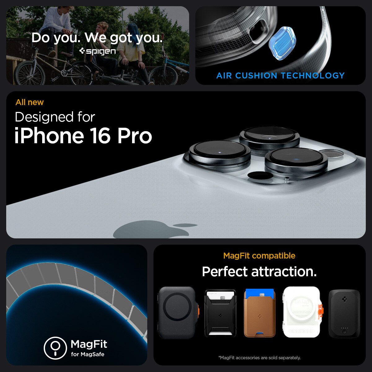 Funda Rugged Armor MagSafe iPhone 16 Pro Black
