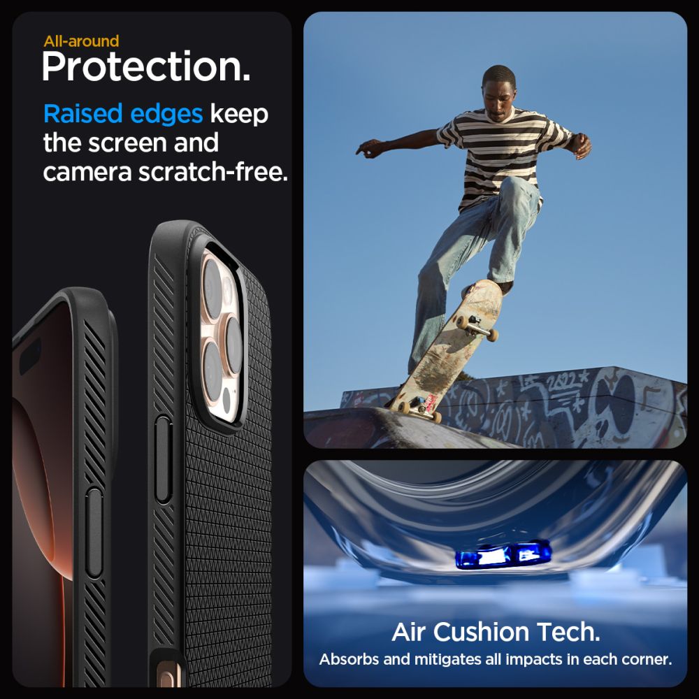 Funda Liquid Air iPhone 16 Pro Matte Black