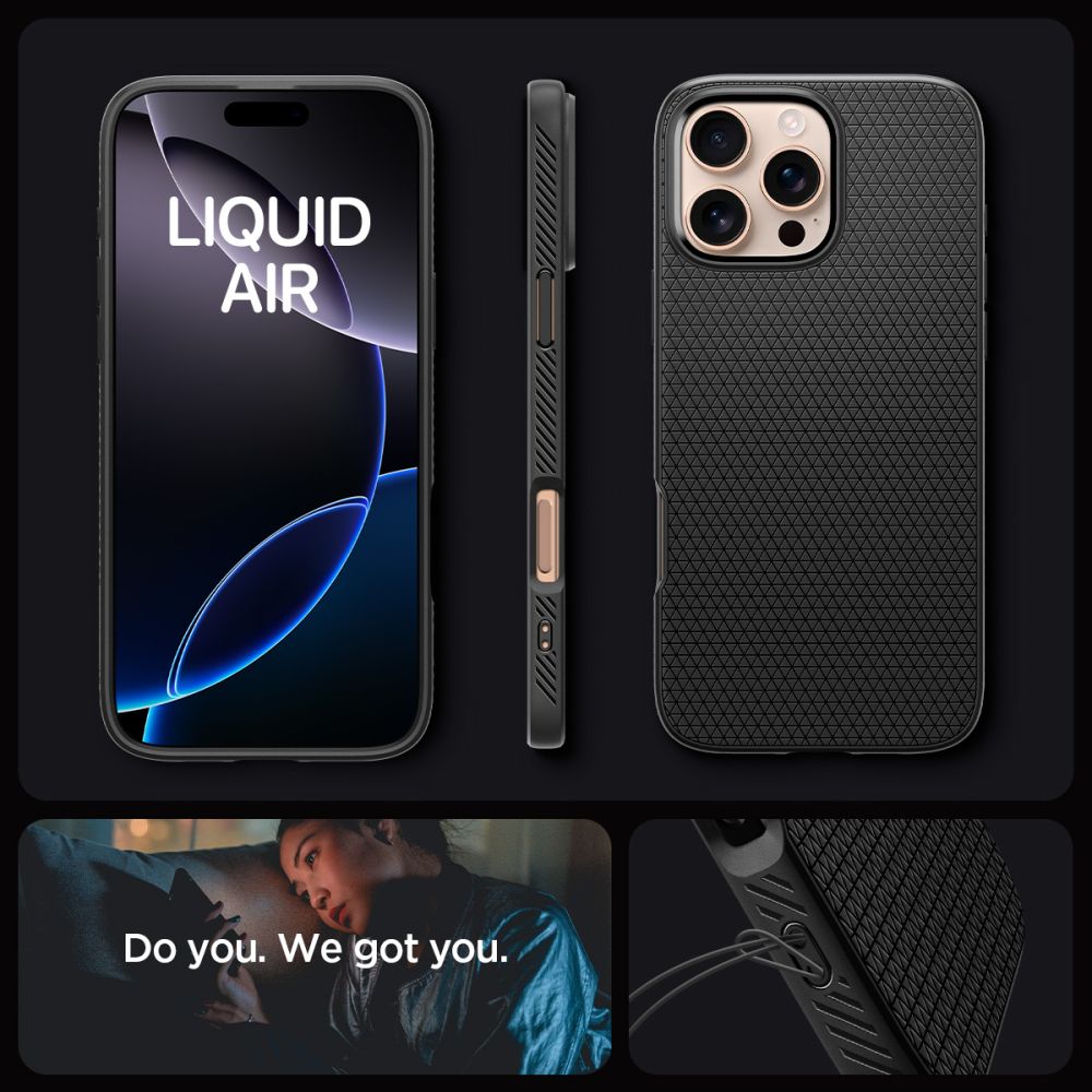 Funda Liquid Air iPhone 16 Pro Matte Black