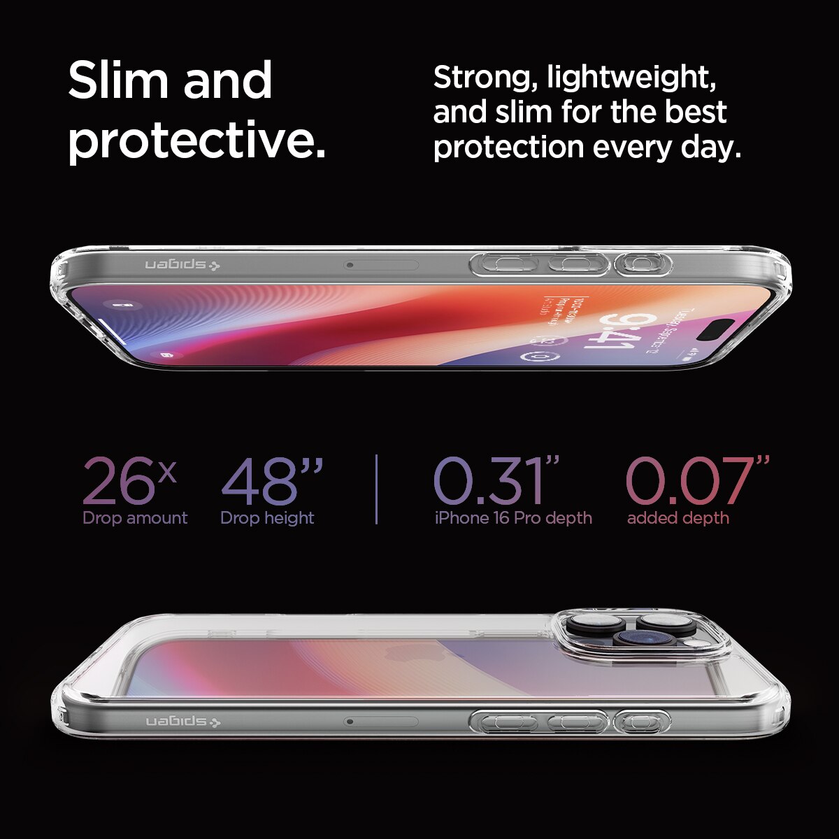 Funda Ultra Hybrid iPhone 16 Pro Crystal Clear