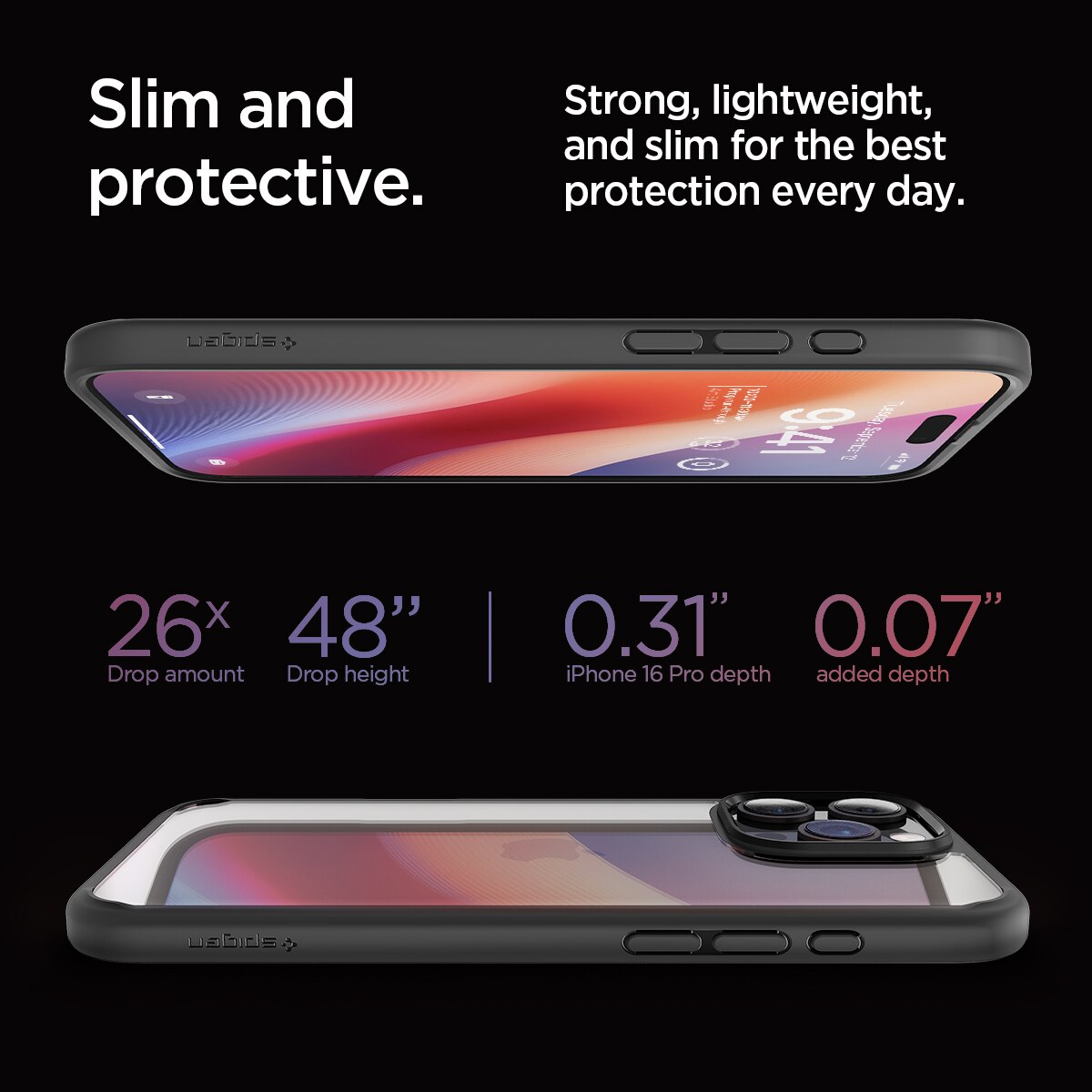 Funda Ultra Hybrid iPhone 16 Pro Matte Black