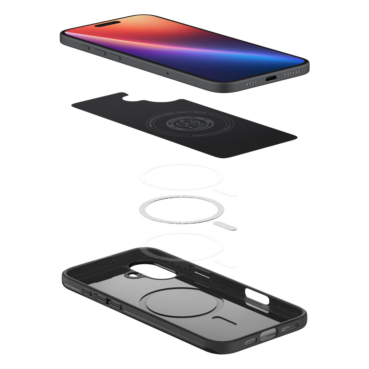 Funda Thin Fit MagSafe iPhone 16 Black