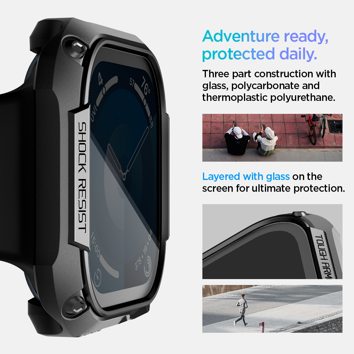 Funda Tough Armor Apple Watch Series 10 46mm Black
