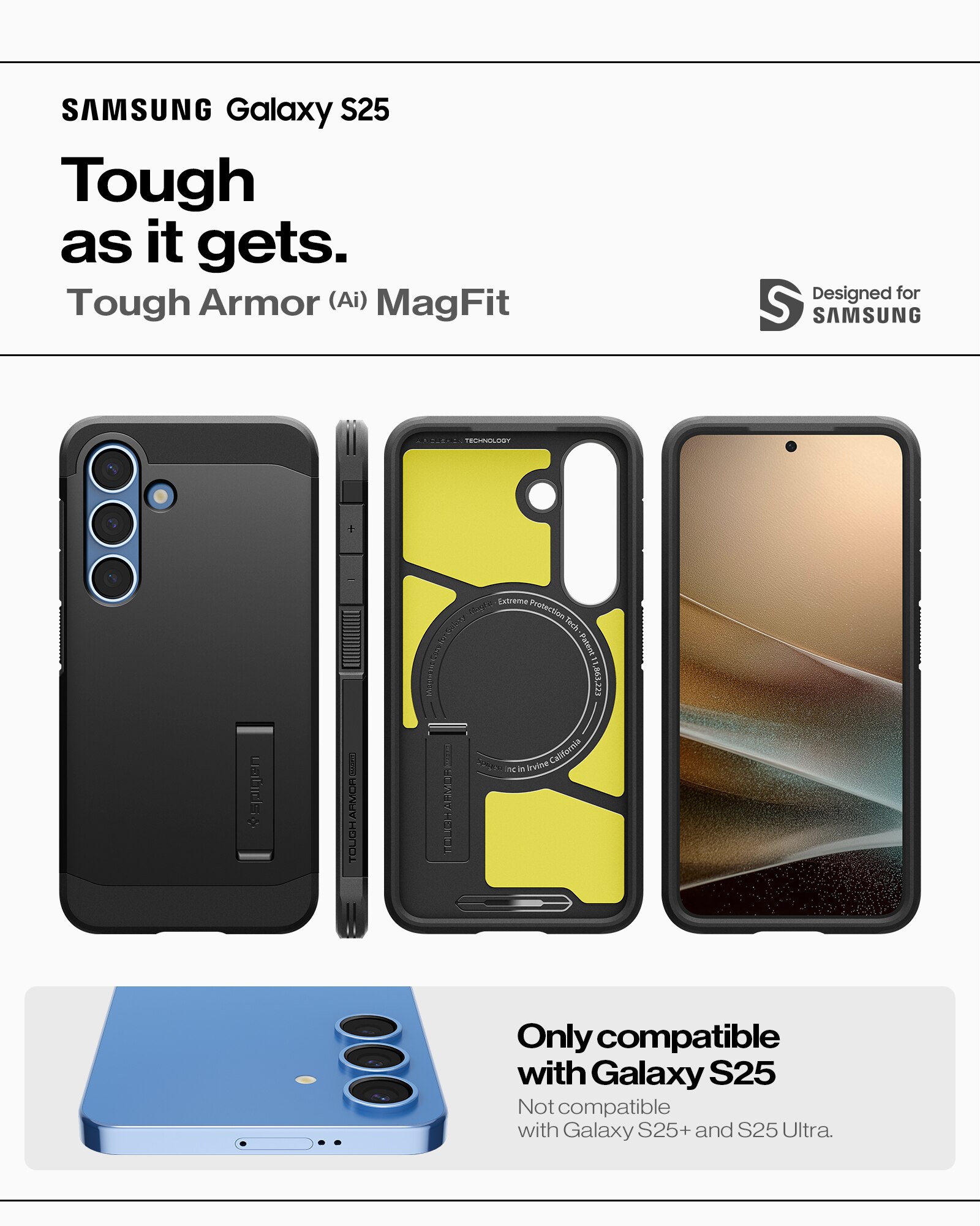 Funda Tough Armor MagSafe Samsung Galaxy S25 Black