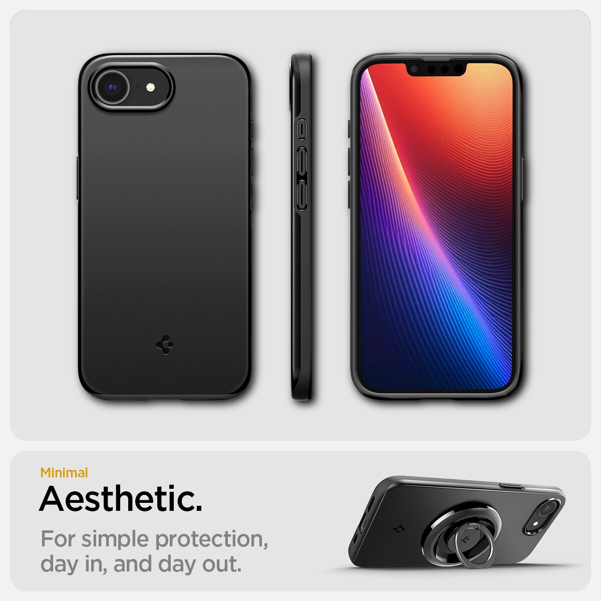 Funda Thin Fit MagSafe iPhone 16e Black