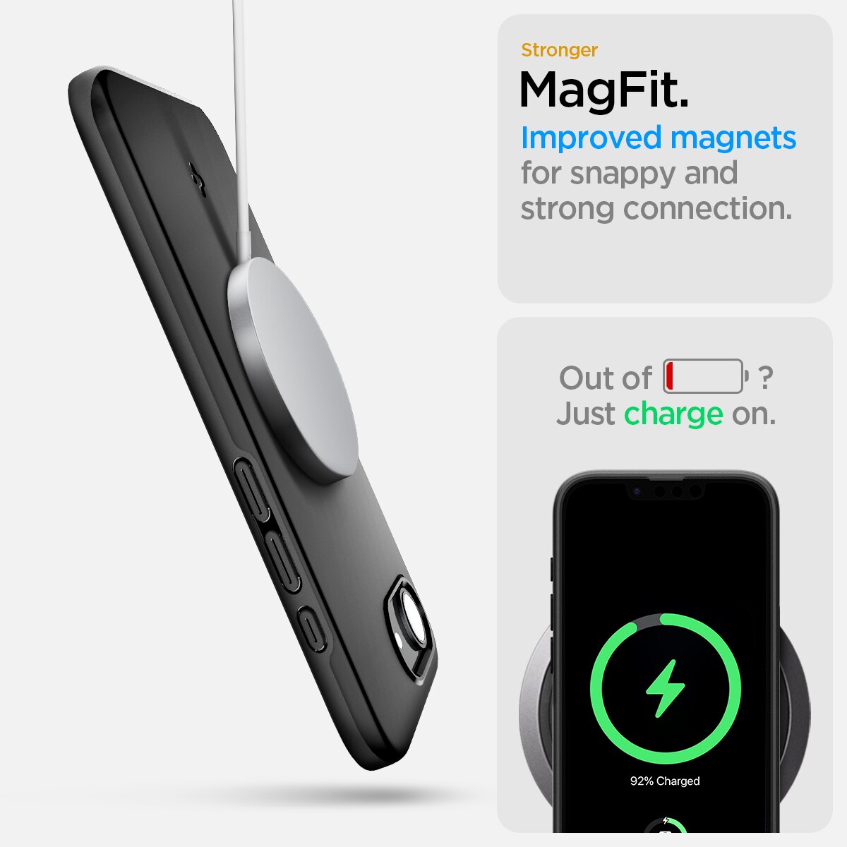 Funda Thin Fit MagSafe iPhone 16e Black