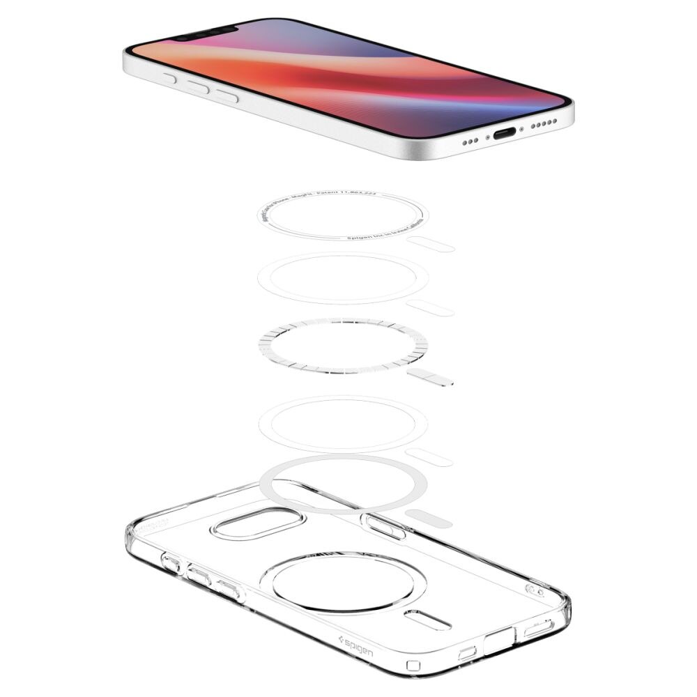 Funda Liquid Crystal MagSafe iPhone 16e Clear White