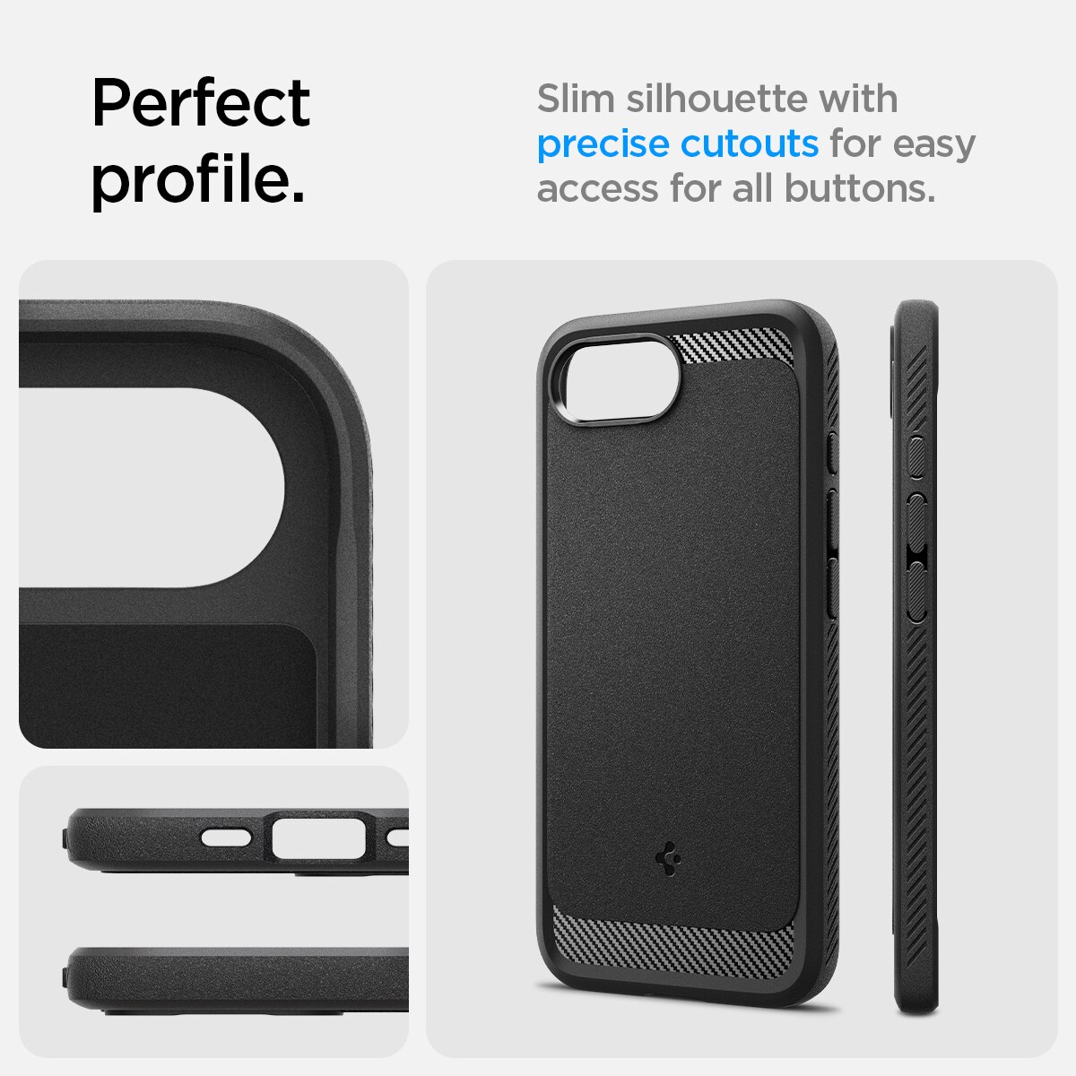 Funda Rugged Armor MagSafe iPhone 16e Black