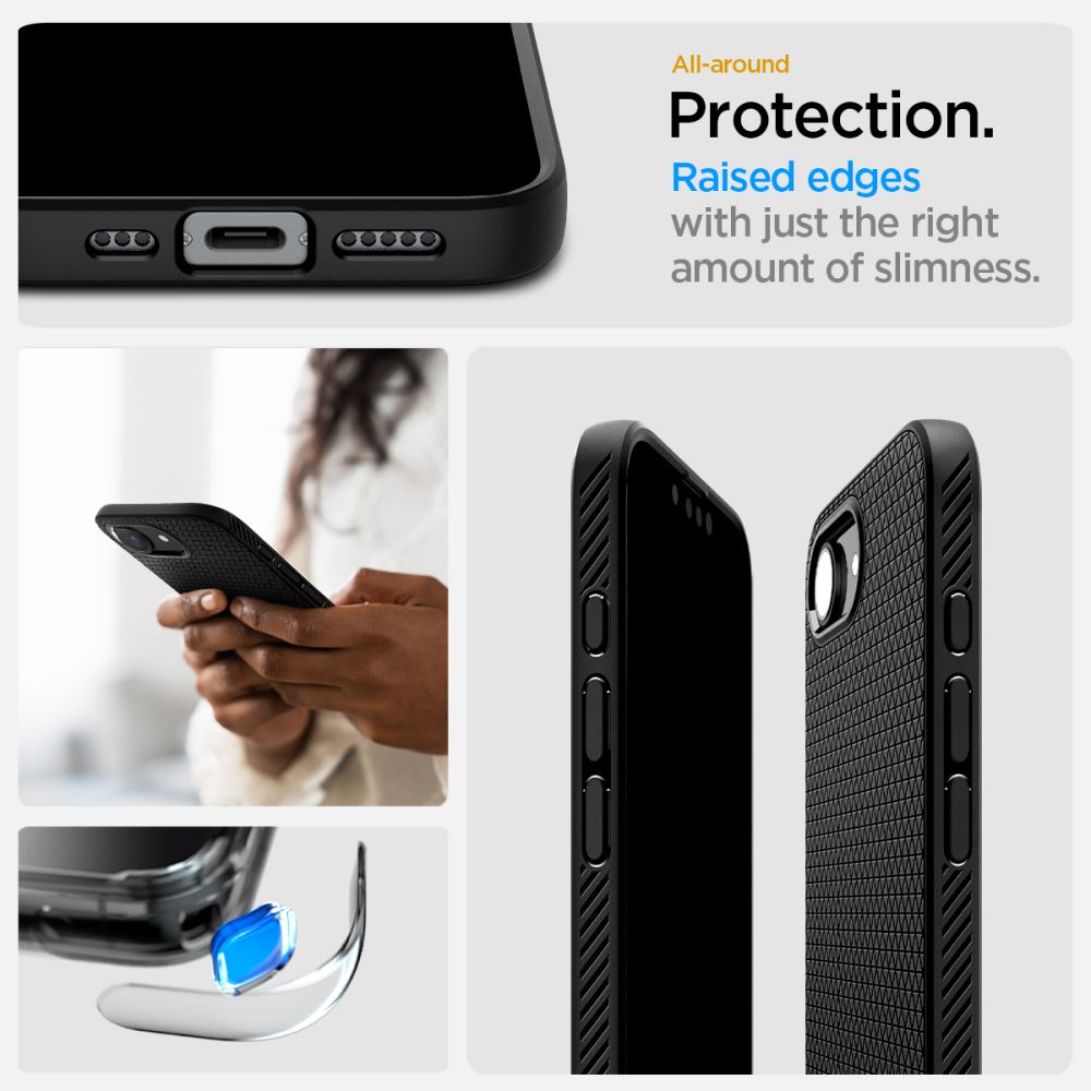 Funda Liquid Air iPhone 16e Matte Black