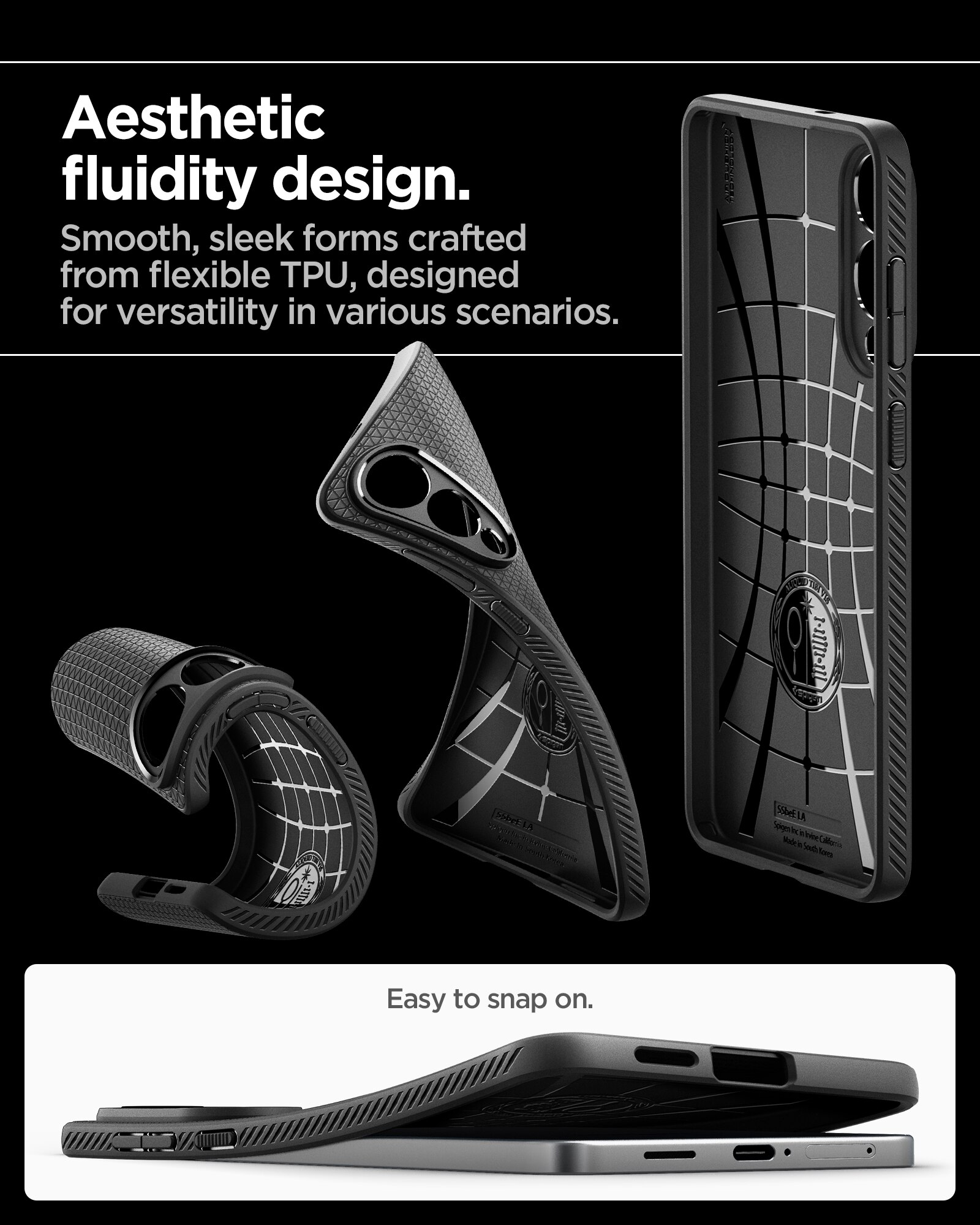 Funda Liquid Air Samsung Galaxy S25 Edge Matte Black