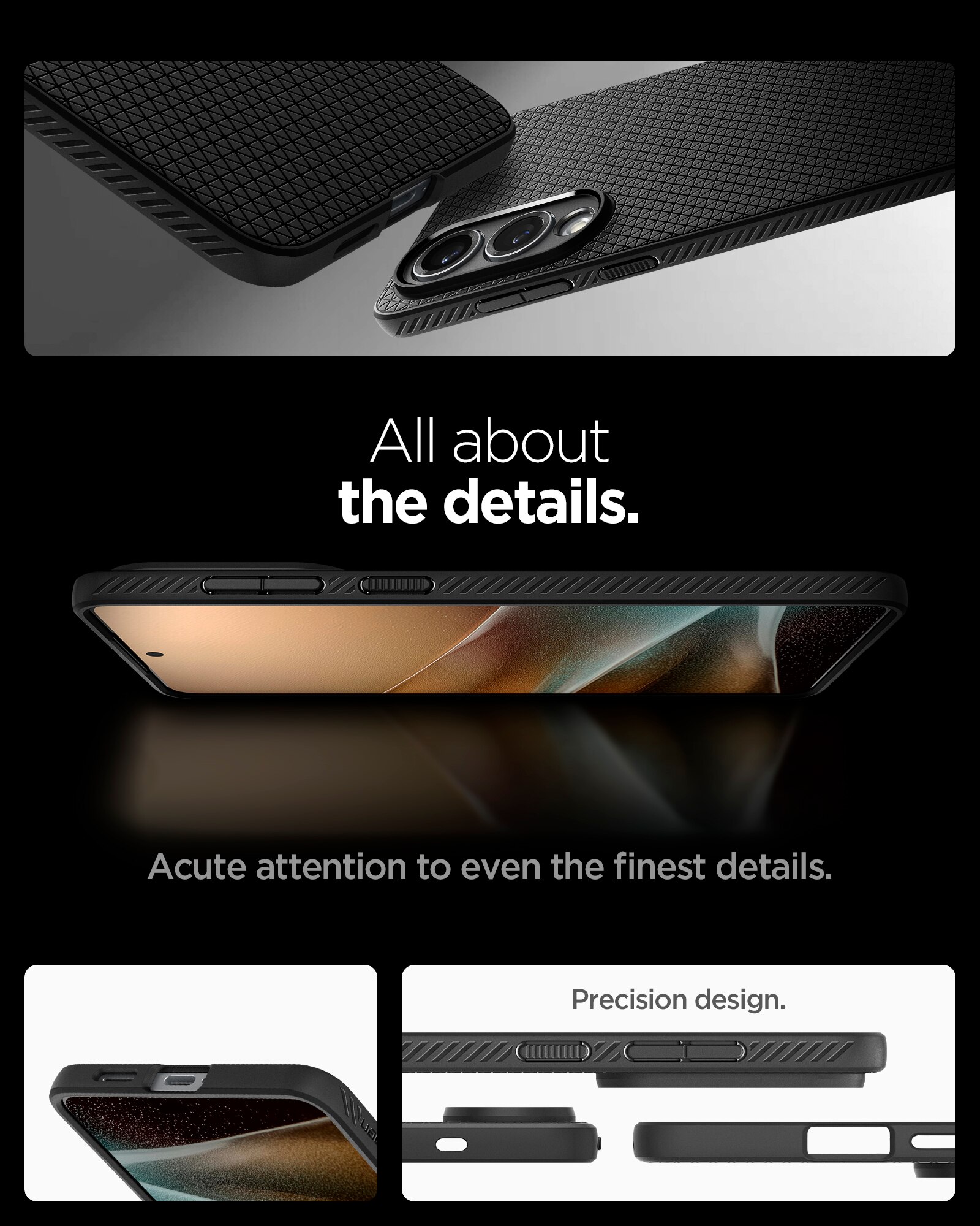Funda Liquid Air Samsung Galaxy S25 Edge Matte Black
