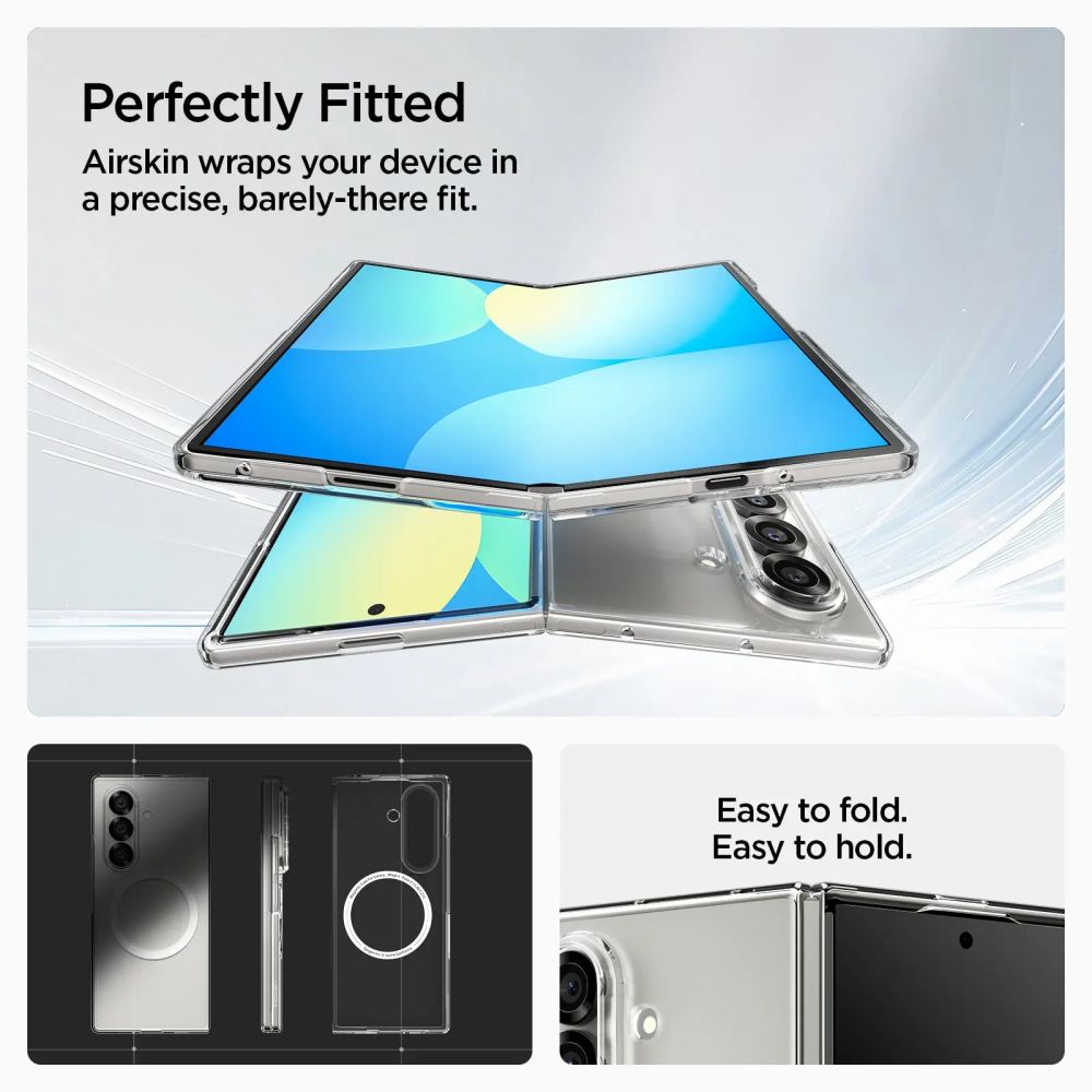 Funda AirSkin MagSafe Samsung Galaxy Z Fold 7 Clear White
