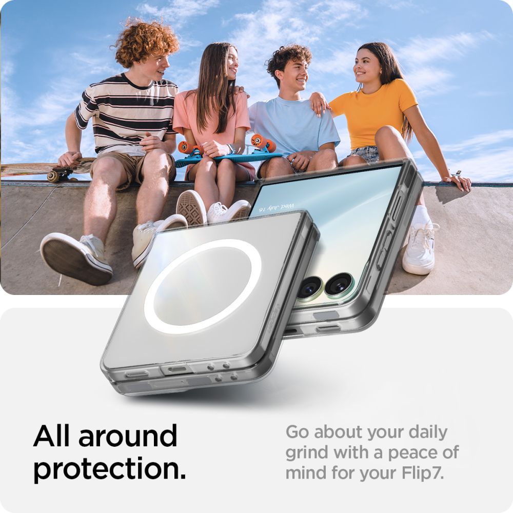 Funda AirSkin MagSafe Samsung Galaxy Z Flip 7 Clear White